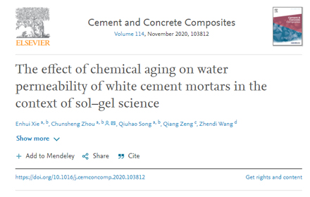 The effect of chemical aging on water permeability of white cement mortars in the context of sol–gel